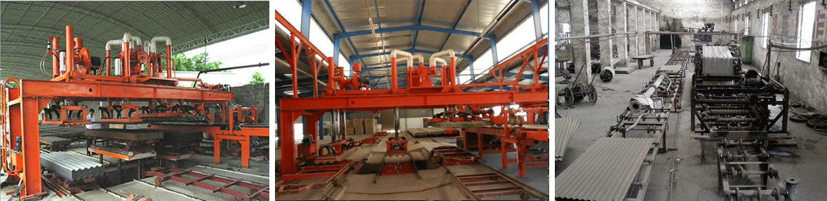 石棉瓦/硅酸鈣板消泡劑使用現(xiàn)場(chǎng)圖